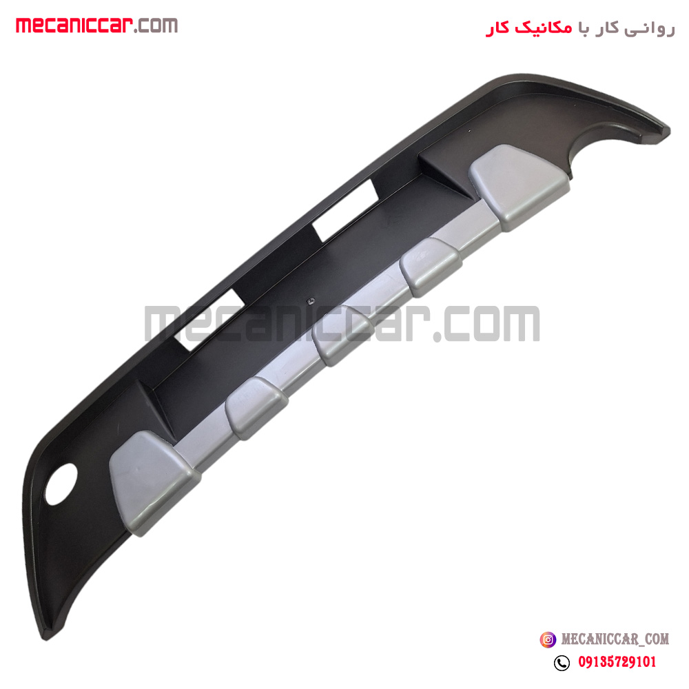 دیفیوزر سپر عقب تیبا 2 (هاچبک) جدید مشکی نقره ای