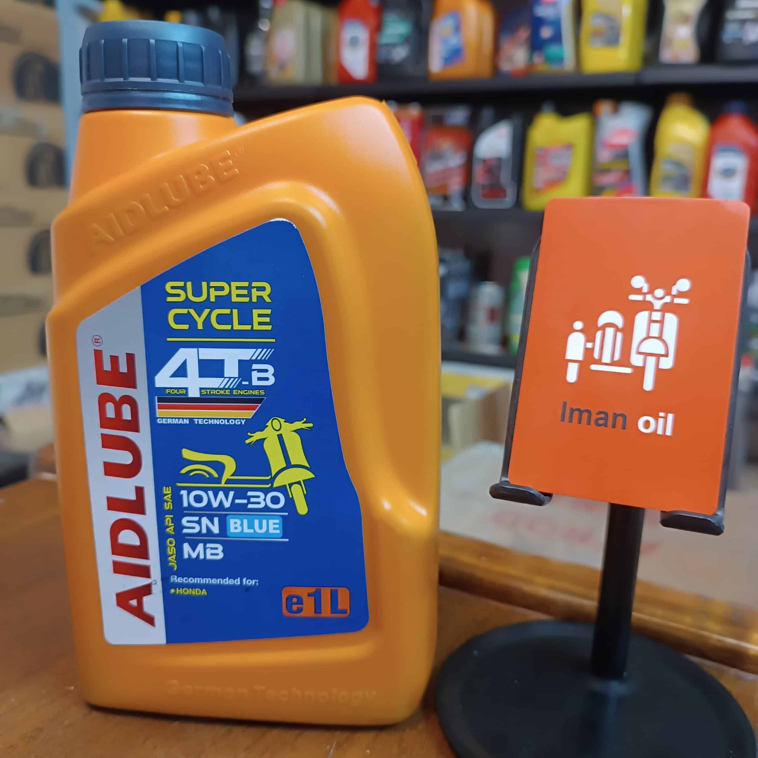 روغن موتورسیکلت ایدلوب AIDLUBE 10W30 SN 1L MB Semi Syn پس کرایه