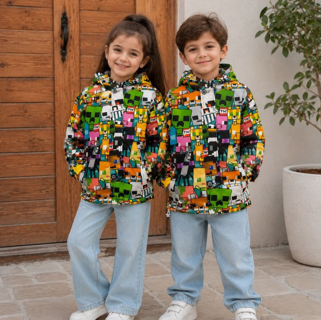 لباس بچگانه سویشرت کاپشن بارونی ماینکرافت 3 (موجودی چک شود)