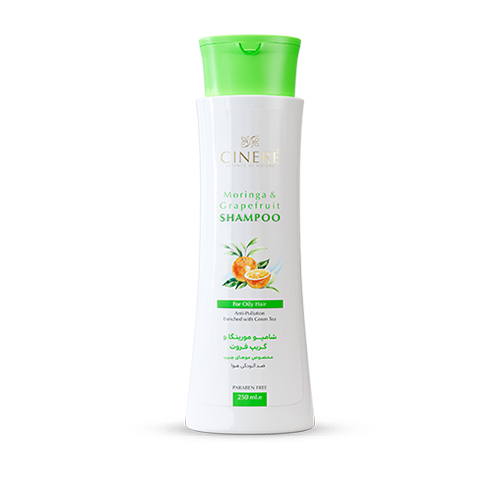 شامپو مورینگا و گریپ فروت سینره | Cinere Shampoo Moringa and Grapefruit For Oily Hair