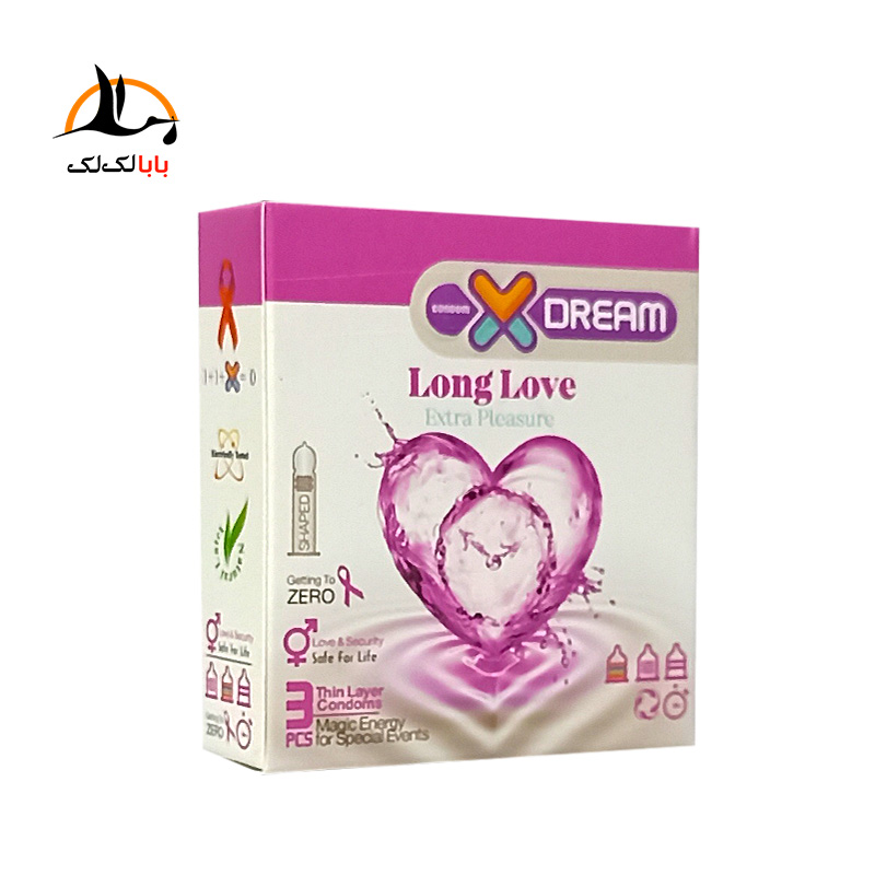کاندوم تاخیری ایکس دریم مدل لاو 3 عددی