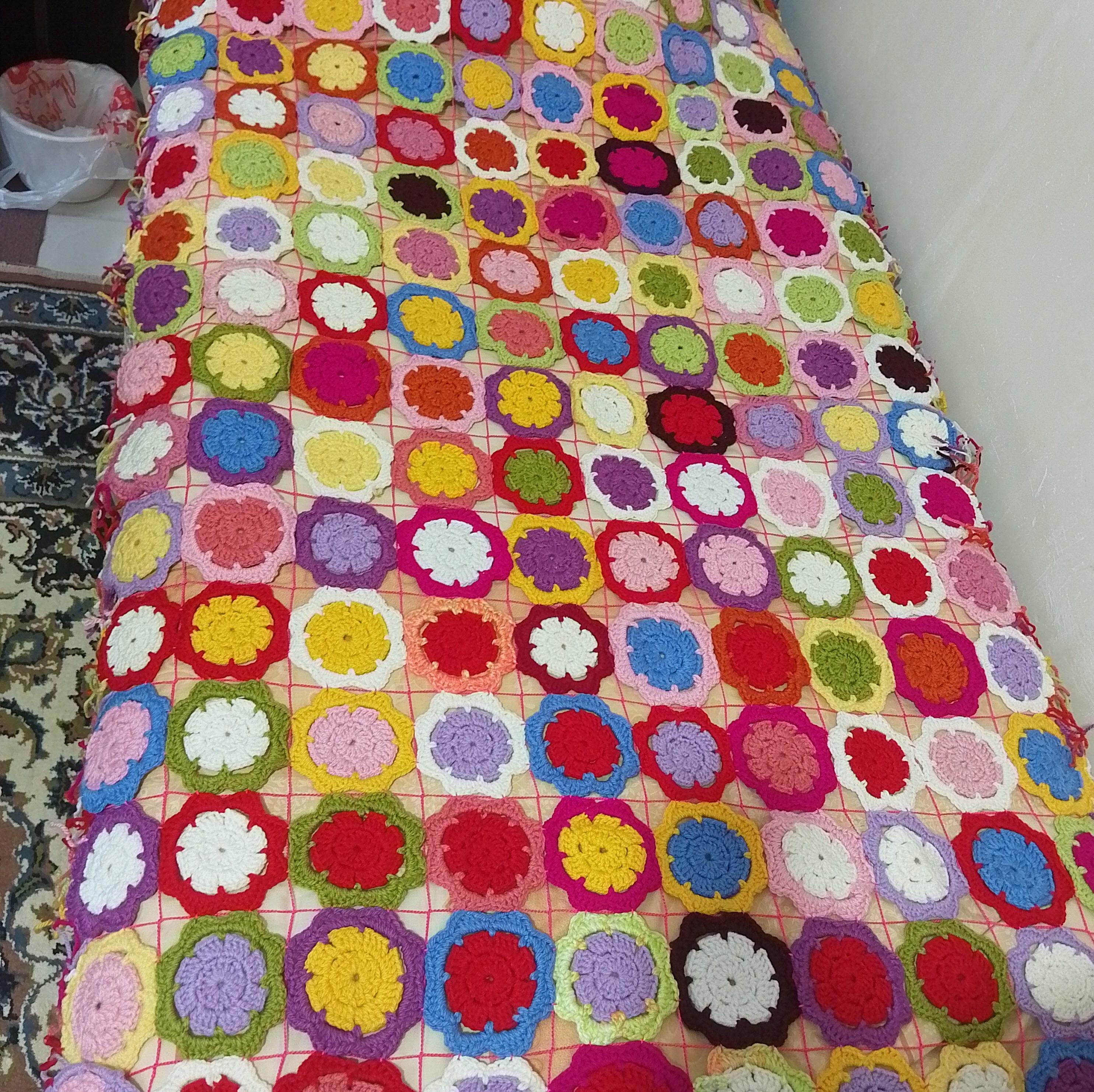 روتختی بافتنی رنگارنگ