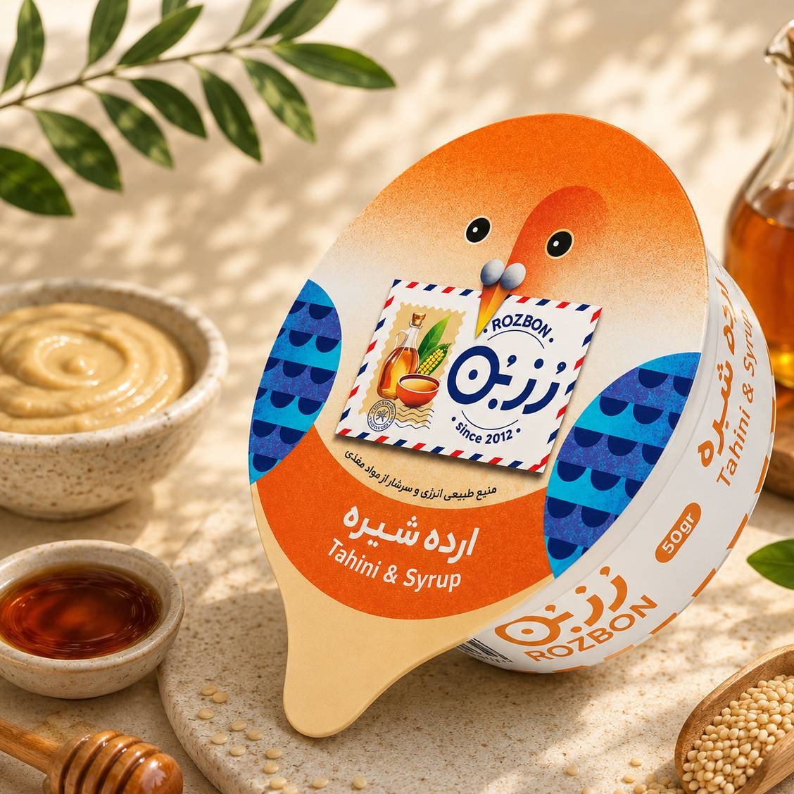 پکیج 12 عددی ارده شیره 50 گرمی رُزبُن