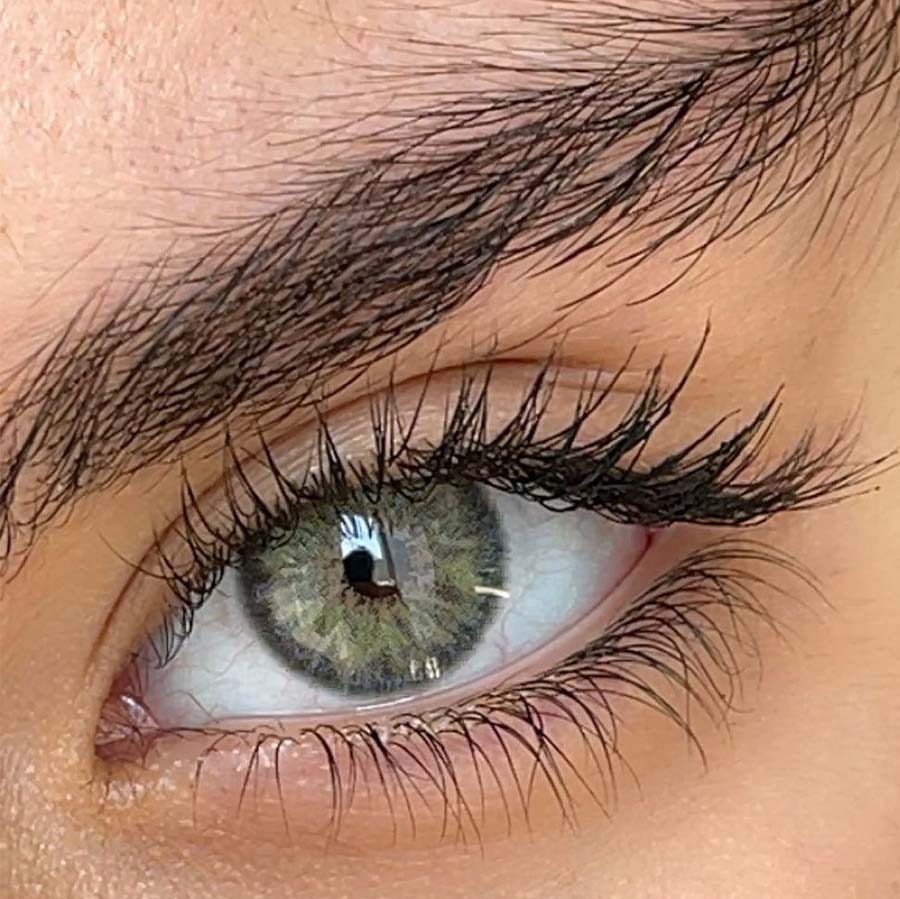لنز چشم رنگی سبز طوسی عسلی کد 597