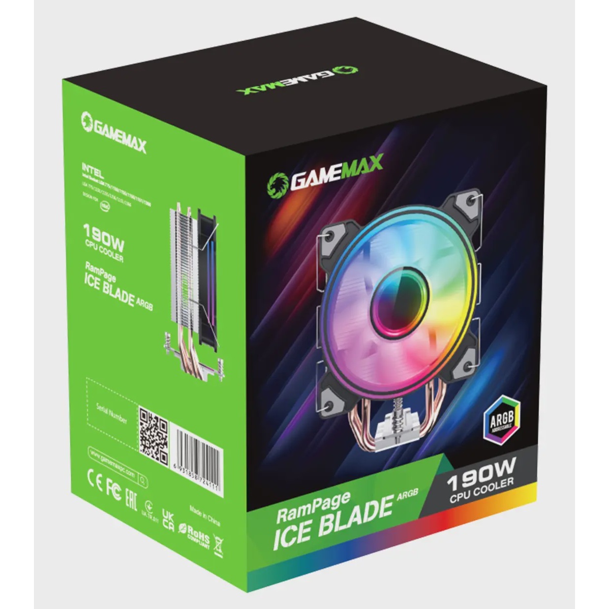 خنککننده پردازنده گیممکس GameMax Rampage ICE BLADE ARGB