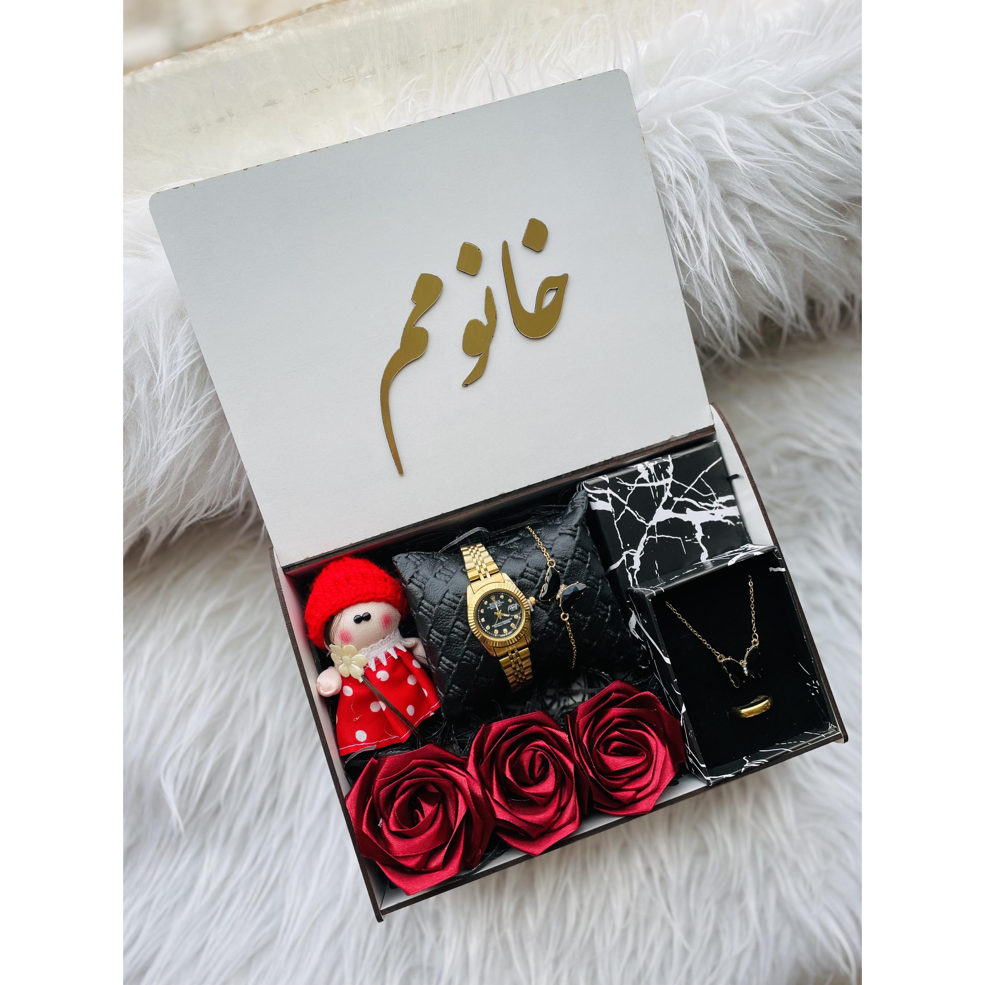 (ارسال رایگان) باکس هدیه زنانه و دخترانه شیک و خاص کادو تولد 63
