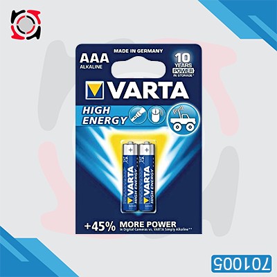 باطری نیم قلمی VARTA آلکالین لانگ لایف پاور 2 عددی