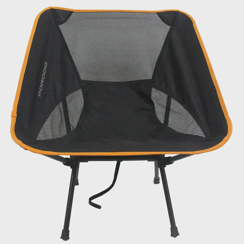 صندلی کمپینگ تاشو PORODO مدل MESH FABRIC COMFORT CAMPING CHAIR با پارچه تنفسی و تحمل وزن 120 کیلو
