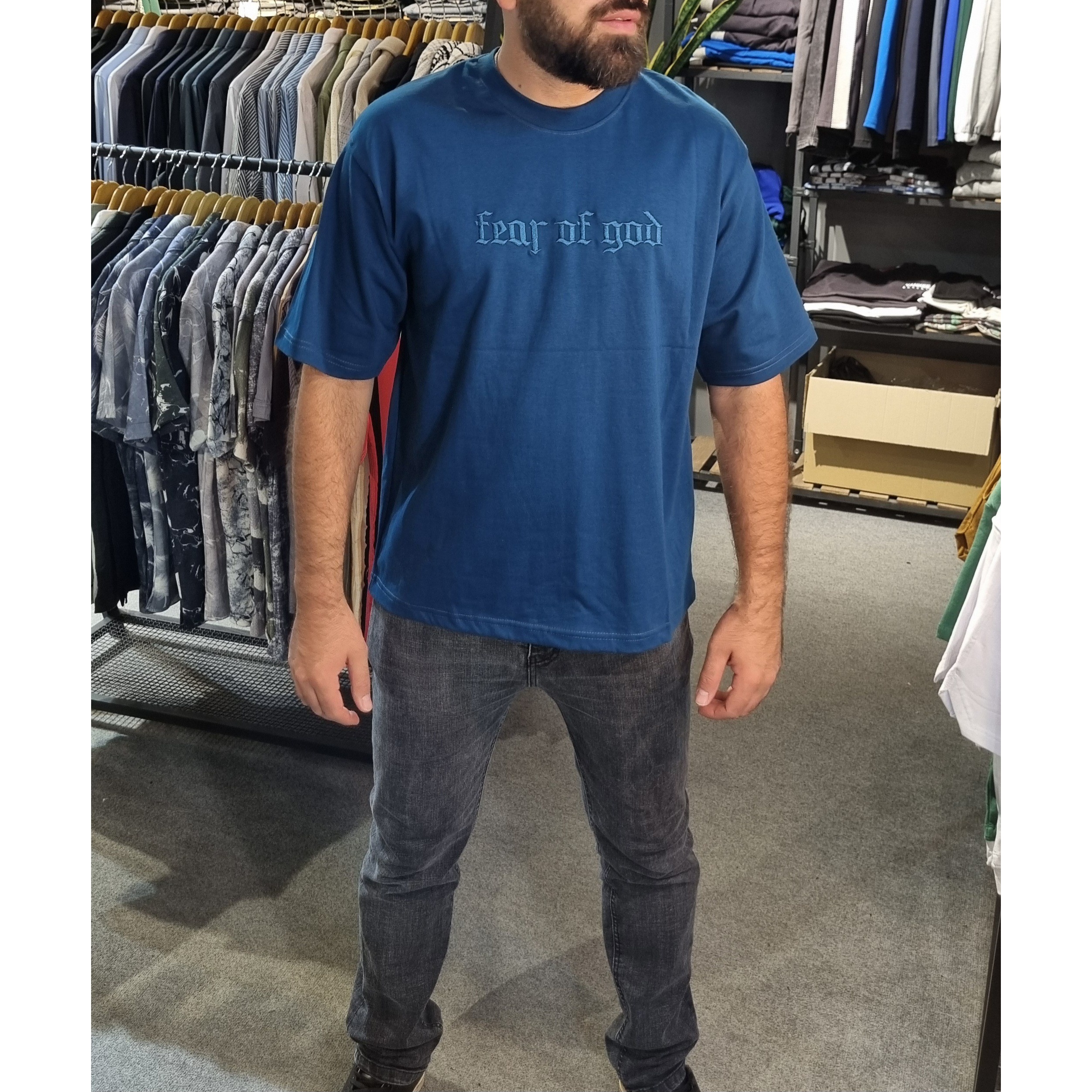 تیشرت باکسی مردانه مدل fear of god