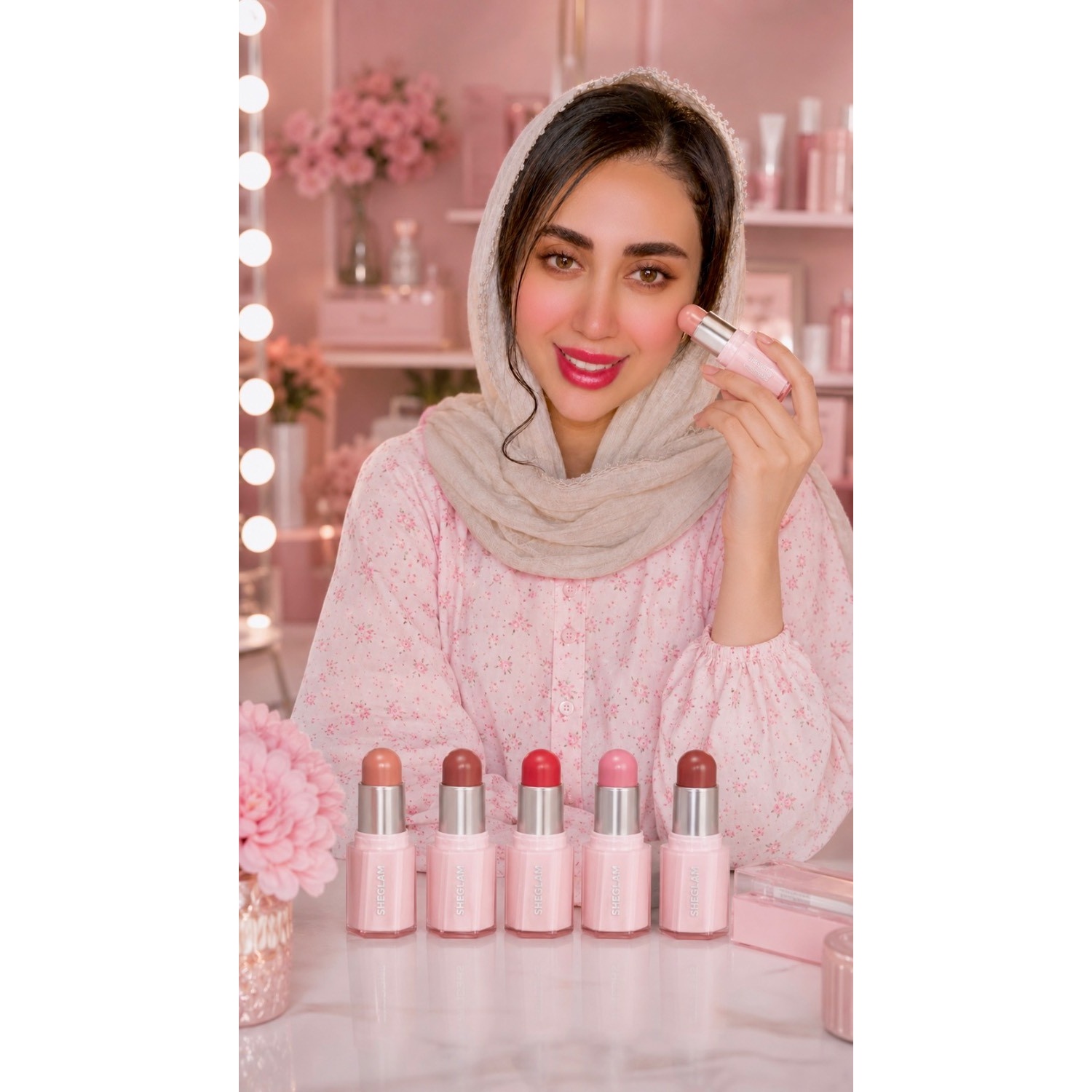رژگونه کَره ای دوپ شی گل م