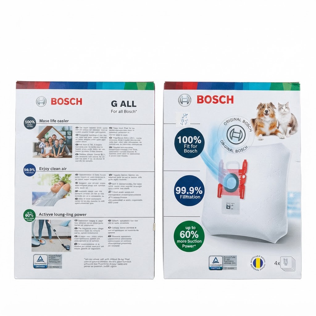 پاکت جاروبرقی بوش G ALL اصلی کیسه جاروبرقی Bosch Type G مناسب بوش و زیمنس