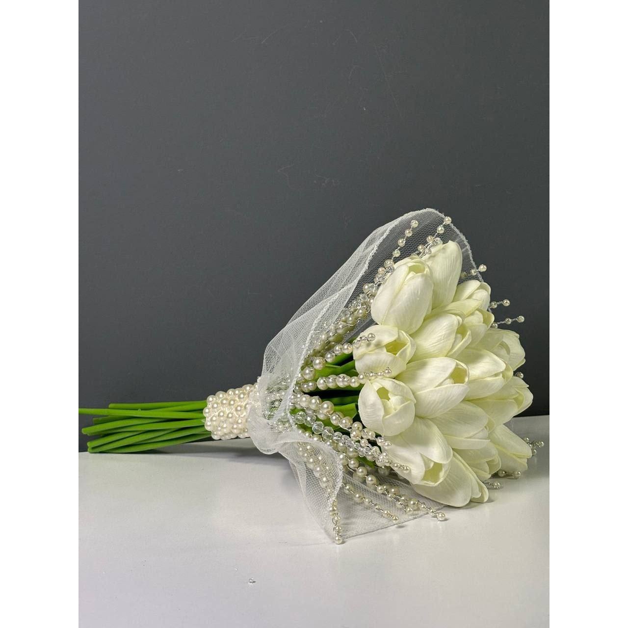 گل مصنوعی مدل لاله لمسی وارداتی کیفیت درجه1 (1عددی)