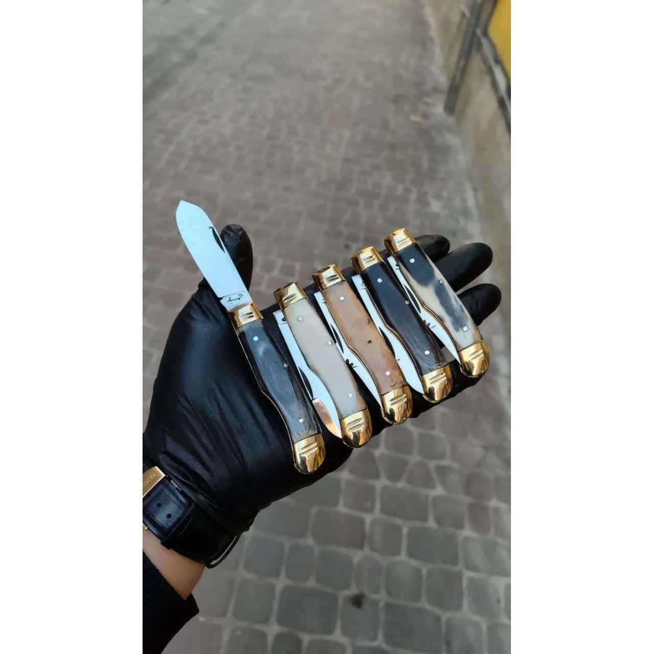 چاقو تاشو استیل چوپانی استاد دادو زنجان