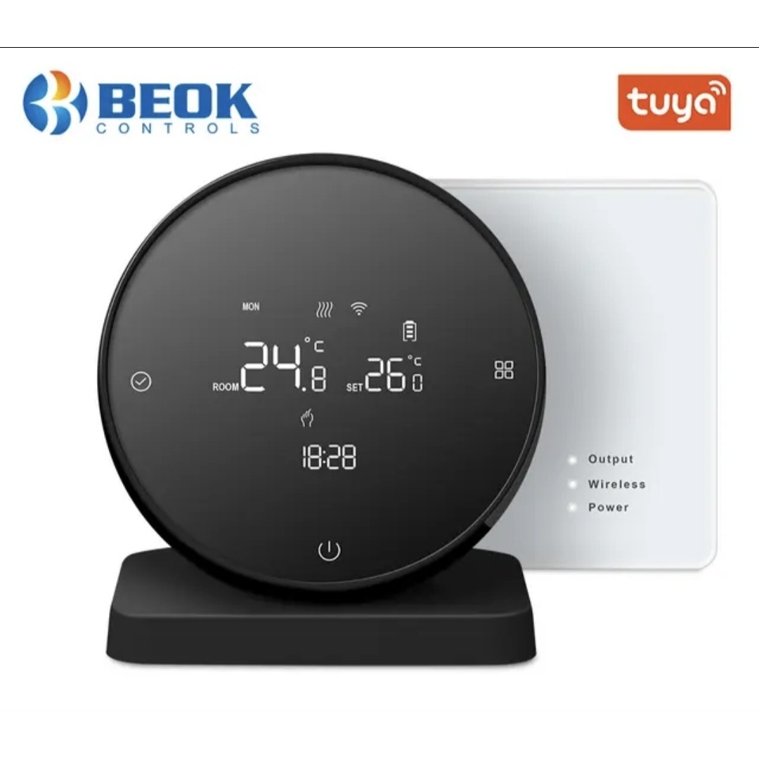 ترموستات هوشمند پکیج بی سیم مدل Beok r7،ترموستات وایرلس و وایفای مناسب پکیج