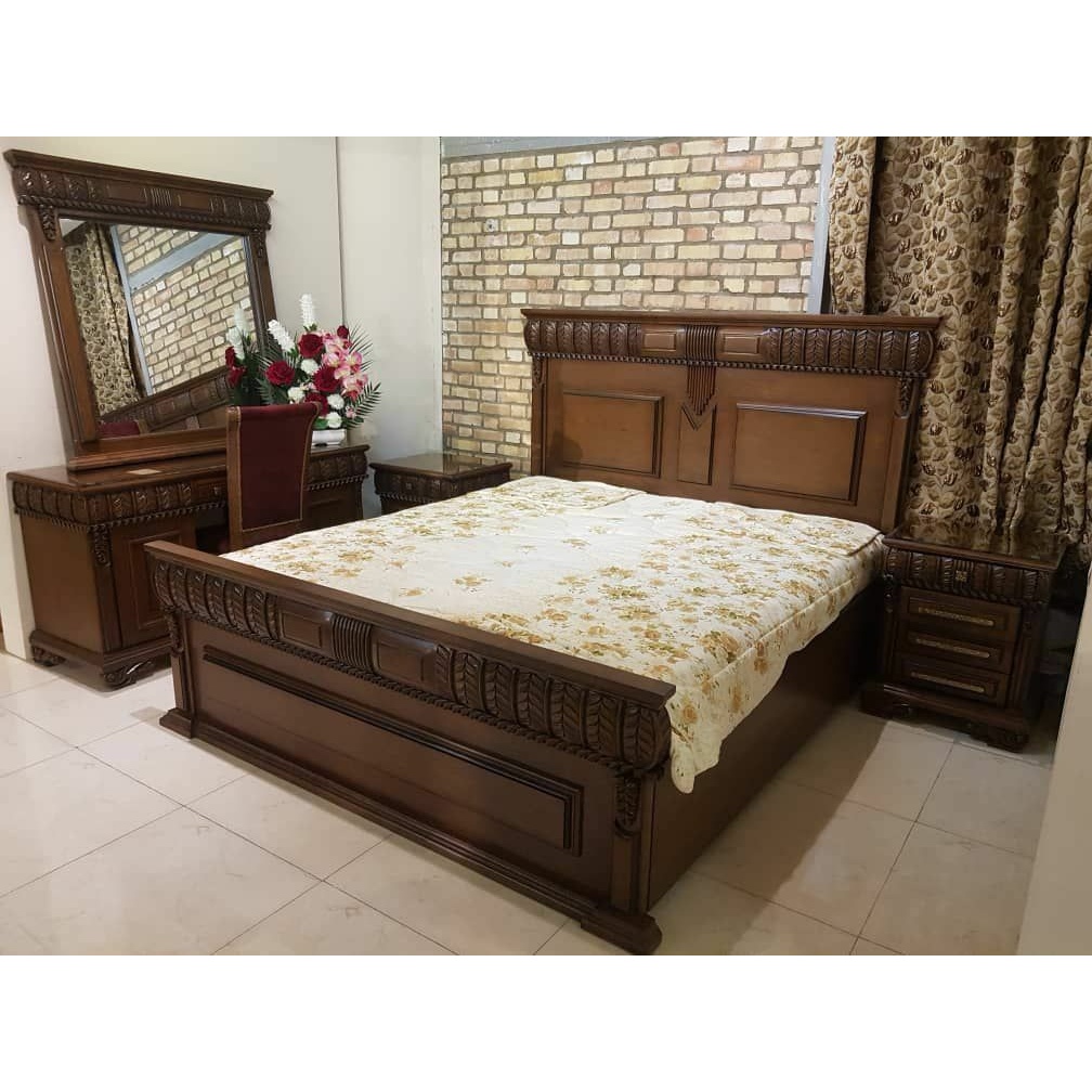 سرویس خواب 2نفره کلاسیک مدل گندم با کفی جکدار
