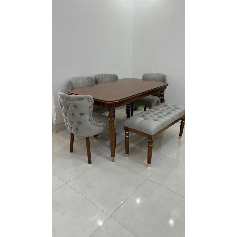 نهارخوری6نفره نیمکتی مدل نیوچستر لمسه