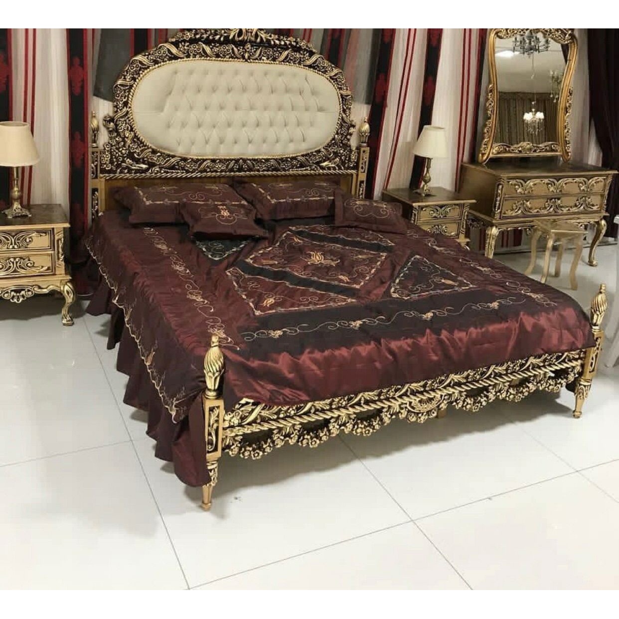 سرویس خواب 2نفره کلاسیک کد 234 با کفی جکدار