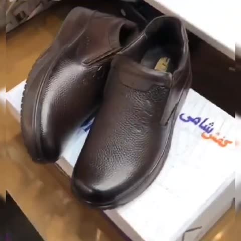 کفش چرم مردانه طبی طرح کلارک رخشی سوخته(81)