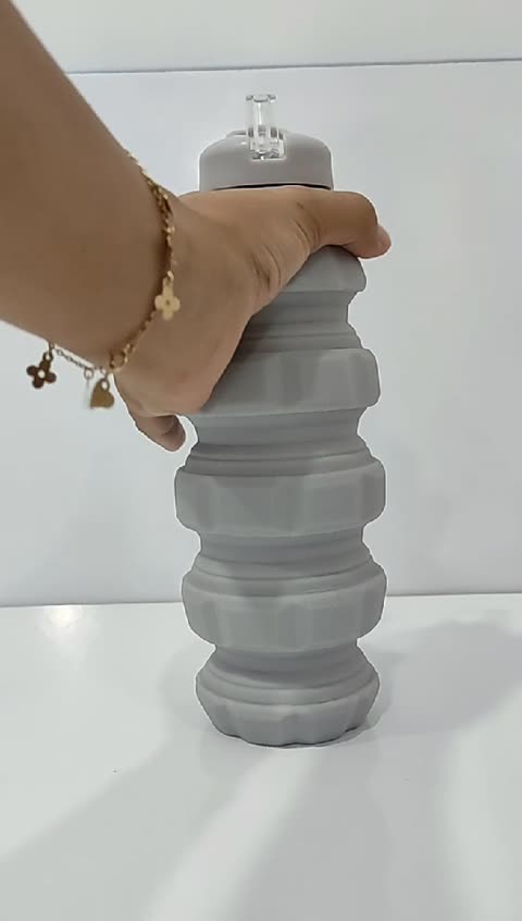 قمقمه سلیکونی تاشو نارنجکی 