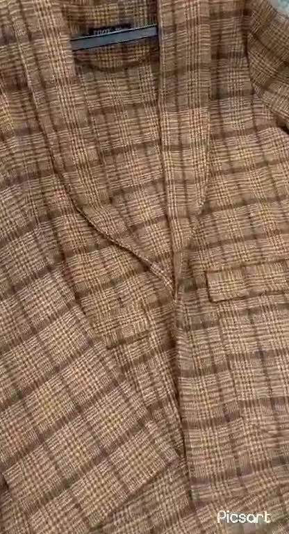 کت چهارخونه پشمی ضخیم