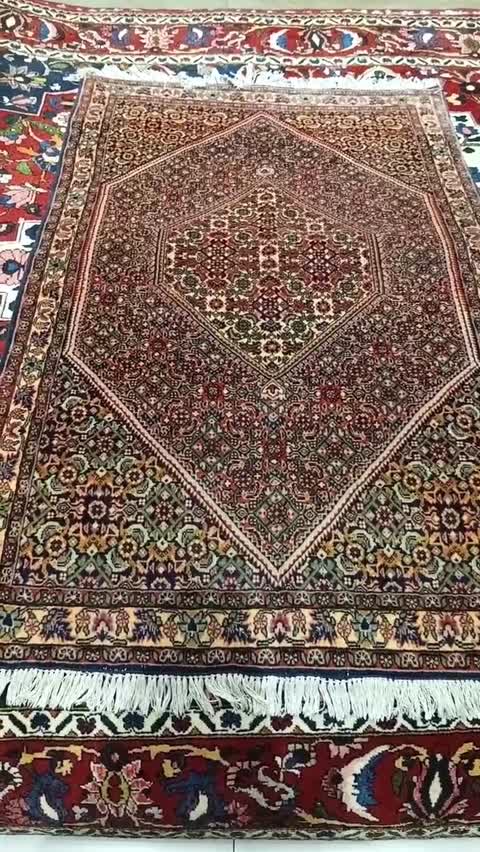 فرش دستباف بیجار قدیمی سالم 50رج کرک