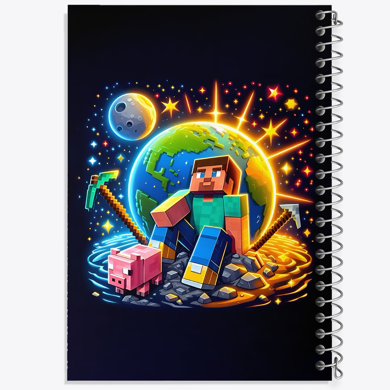 دفتر طراحی 50 برگ خندالو طرح ماینکرافت (Minecraft) کد F12060