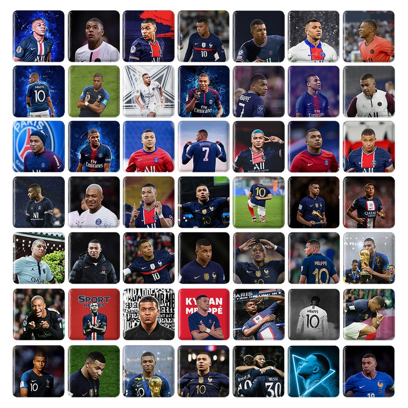 پیکسل خندالو طرح کیلیان امباپه (Kylian Mbappe) کد 153 مدل مربعی مجموعه 49 عددی
