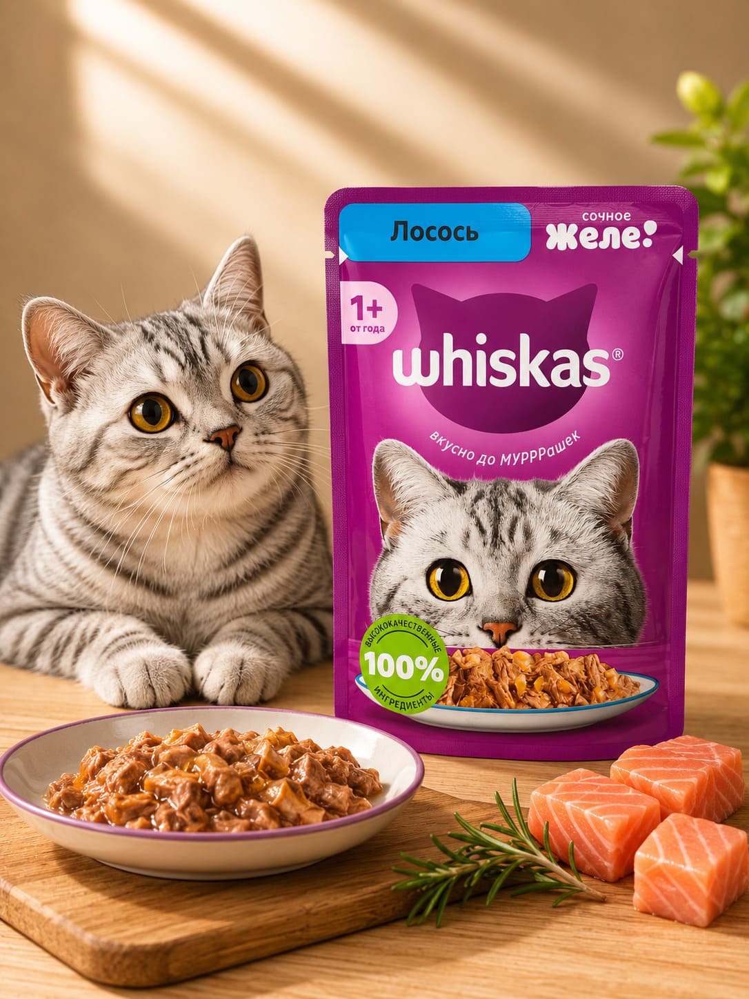 پوچ ویسکاس گربه با طعم ماهی سالمون 75g