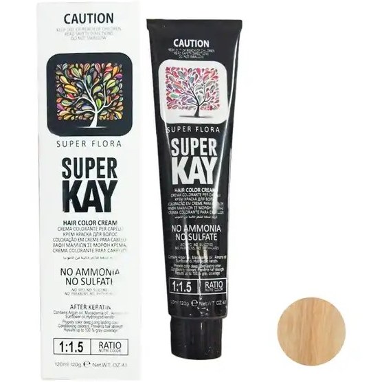 رنگ مو بدون آمونیاک کرم بیسکوئیت سوپر کی Super Kay شماره P5 حجم 120 میل