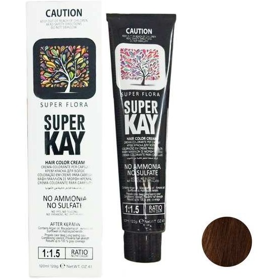رنگ مو بدون آمونیاک بلوند زیتونی تیره سوپر کی Super Kay شماره 6.2 حجم 120 میل