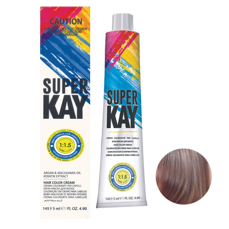 رنگ مو سوپرکی شماره S30 حجم 145 میل رنگ فندقی روشن Super Kay