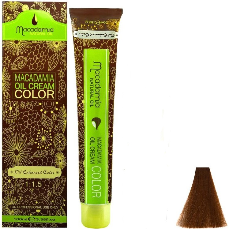رنگ مو ماکادمیا سری تنباکویی شماره 6.34 رنگ بلوند تنباکویی تیره حجم 100 میل Macadamia