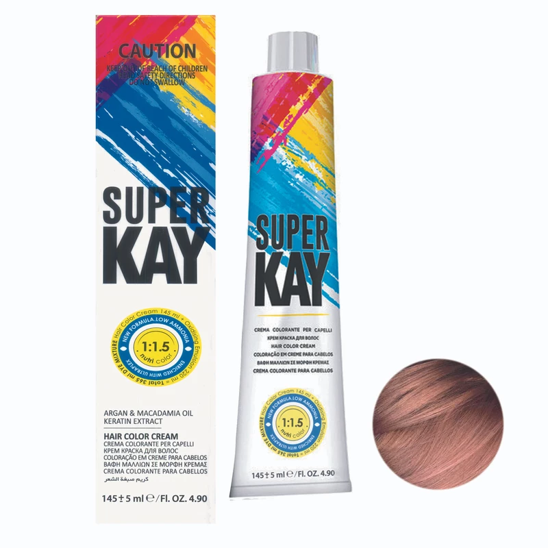 رنگ مو سوپرکی شماره S80 حجم 145 میل رنگ شیر نسکافه Super Kay