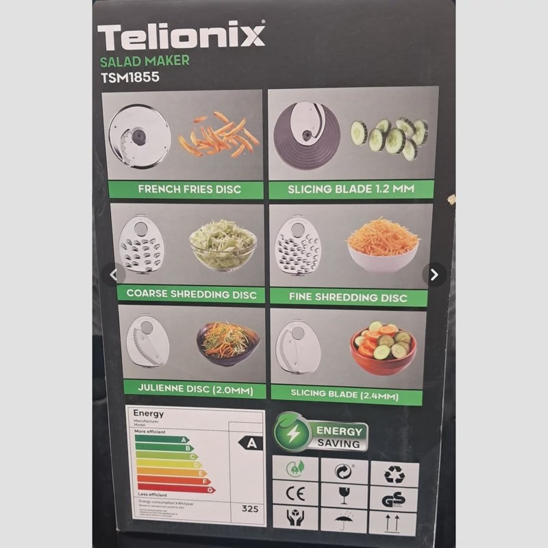 دستگاه سالاد ساز تلیونیکس TeliOnix با سیستم برش سریع و تمیزکاری آسان