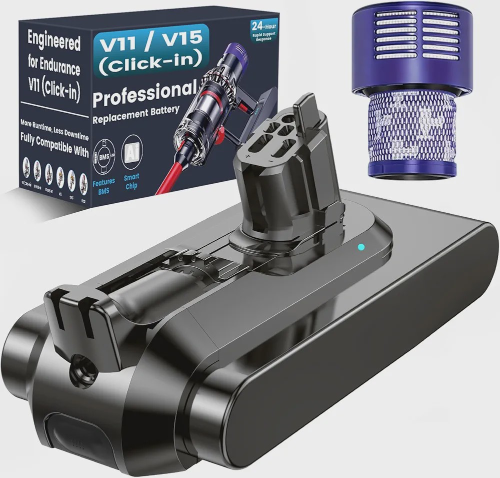 باتری یدکی اصلی جارو شارژی دایسون Dyson V10 و V12 باتری قابل تعویض اورجینال