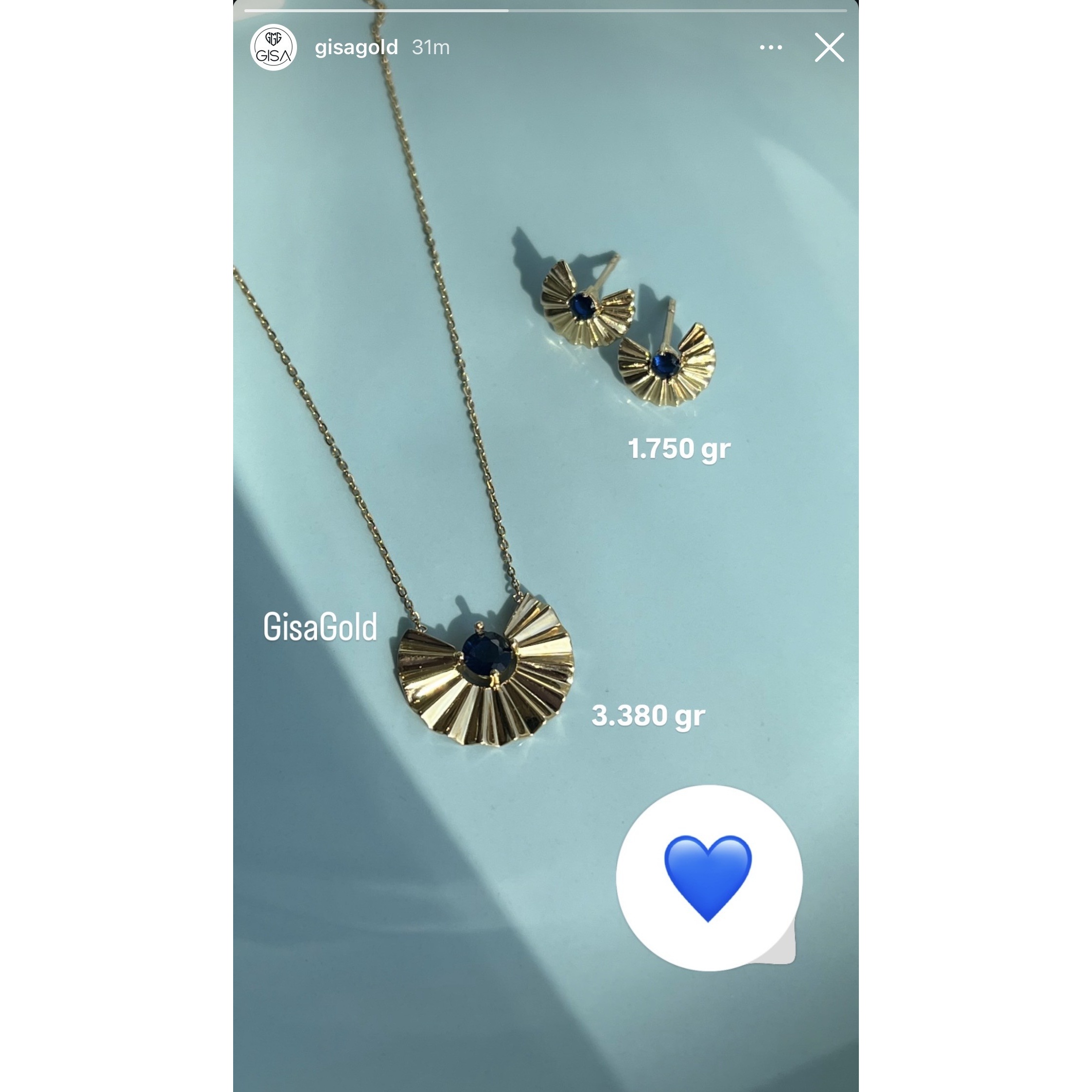 گوشواره باد بزن آبی