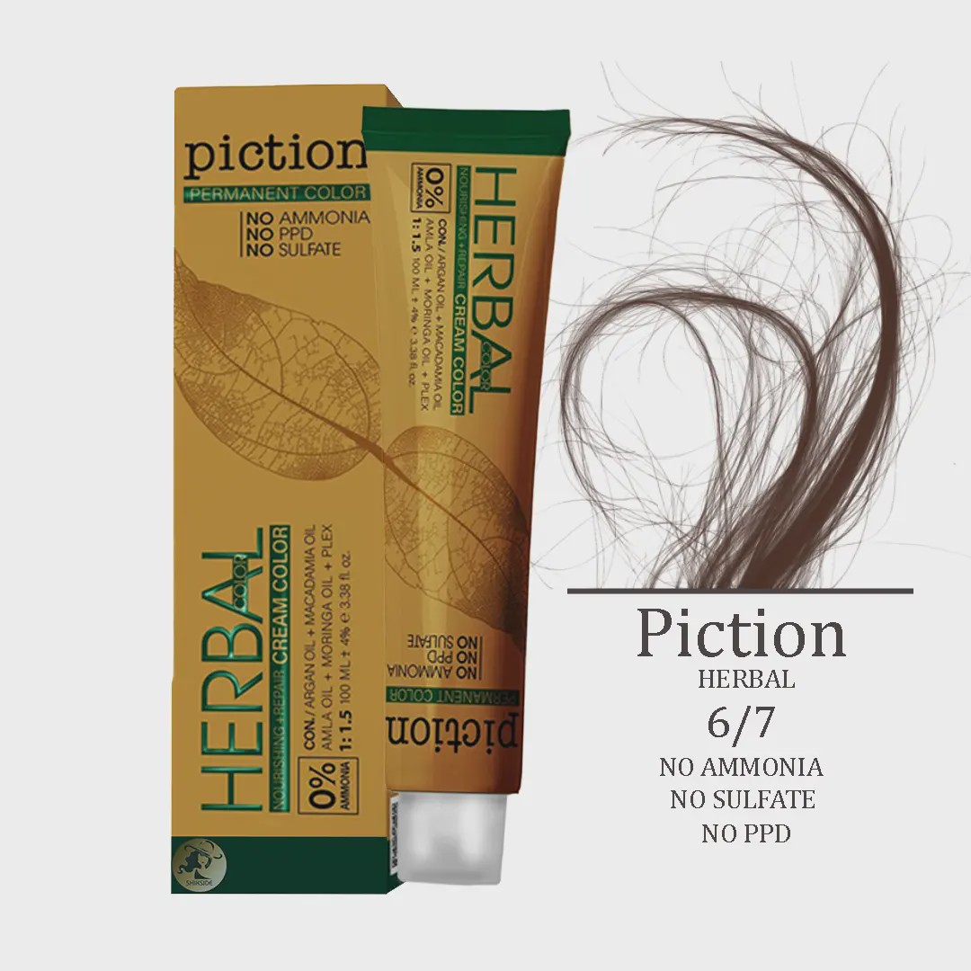 رنگ مو بدون آمونیاک پیکشن PICTION شماره 6.7 بلوند شکلاتی تیره