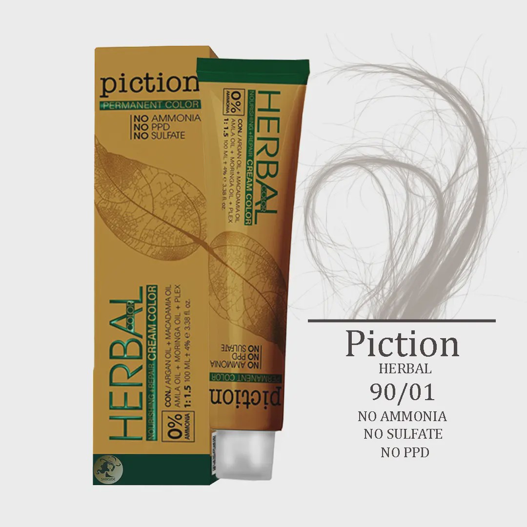 رنگ مو بدون آمونیاک پیکشن PICTION شماره 90.01 سوپر نقره ای