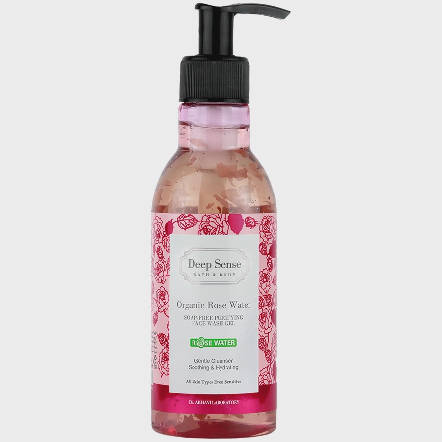 ژل شستشوی صورت گلاب انواع پوست 250ml دیپ سنس