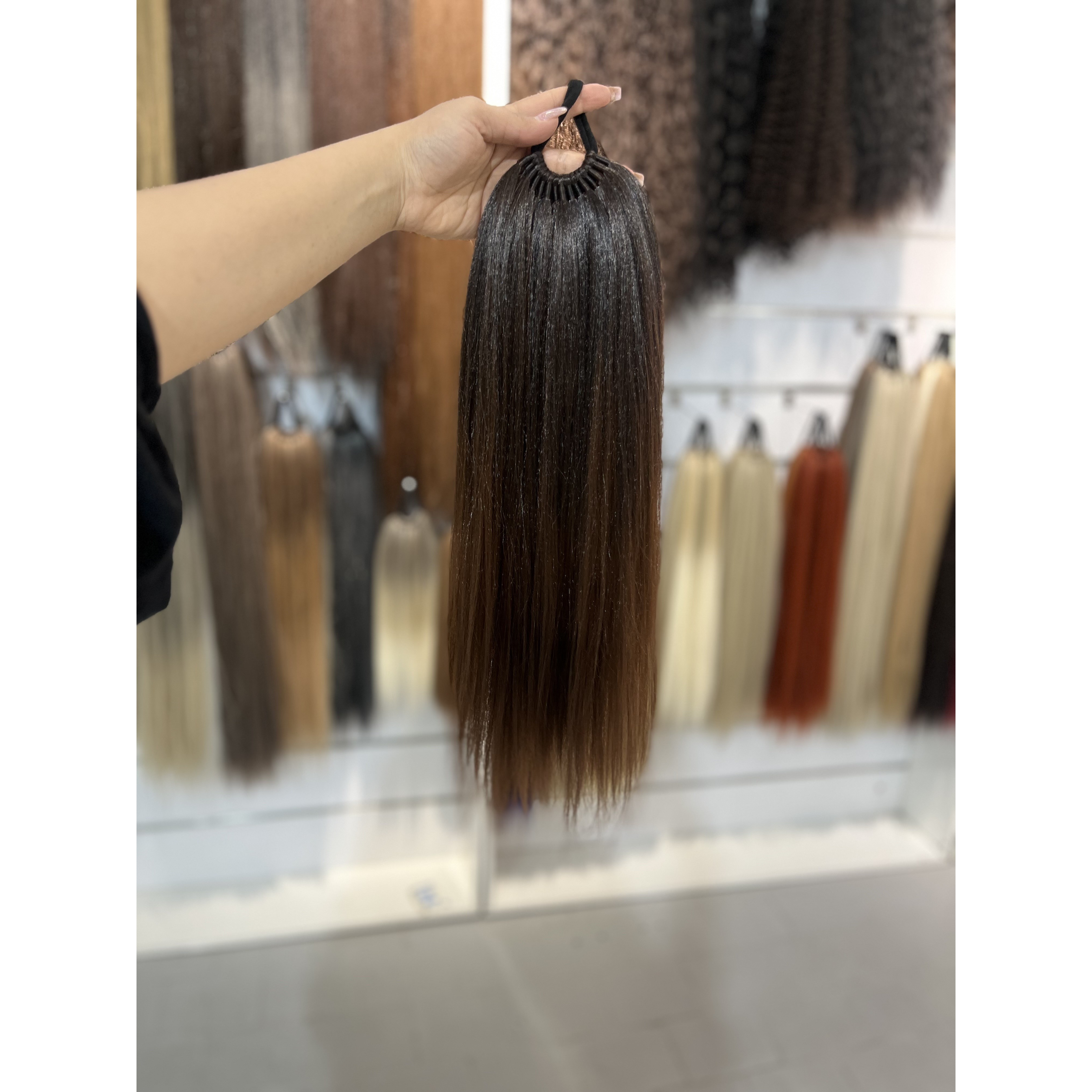 دم اسبی صاف آمبره قهوه ای