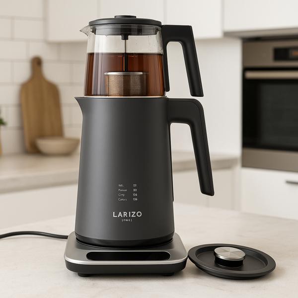 چای ساز لاریزو مدل LA-1470 ظرفیت 1.8 لیتر با کتری استیل ضد زنگ