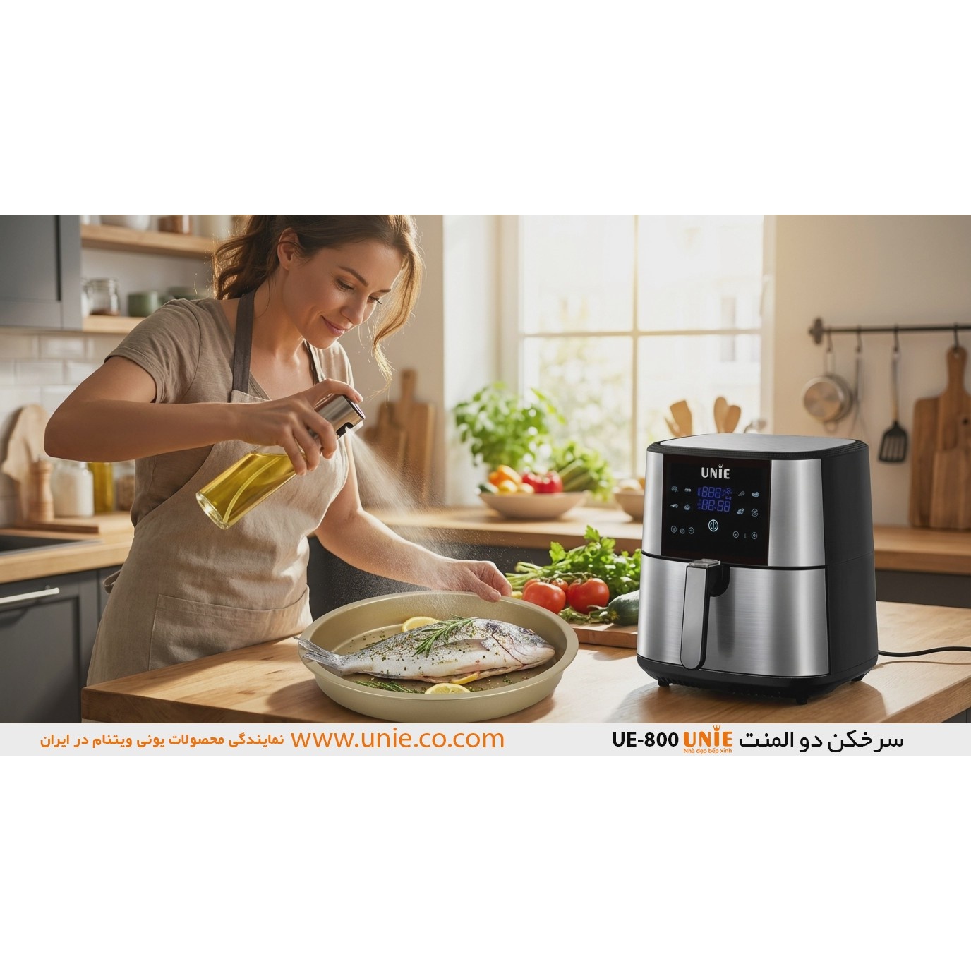 سرخ کن یونی مدل UE-800 دو المنت
