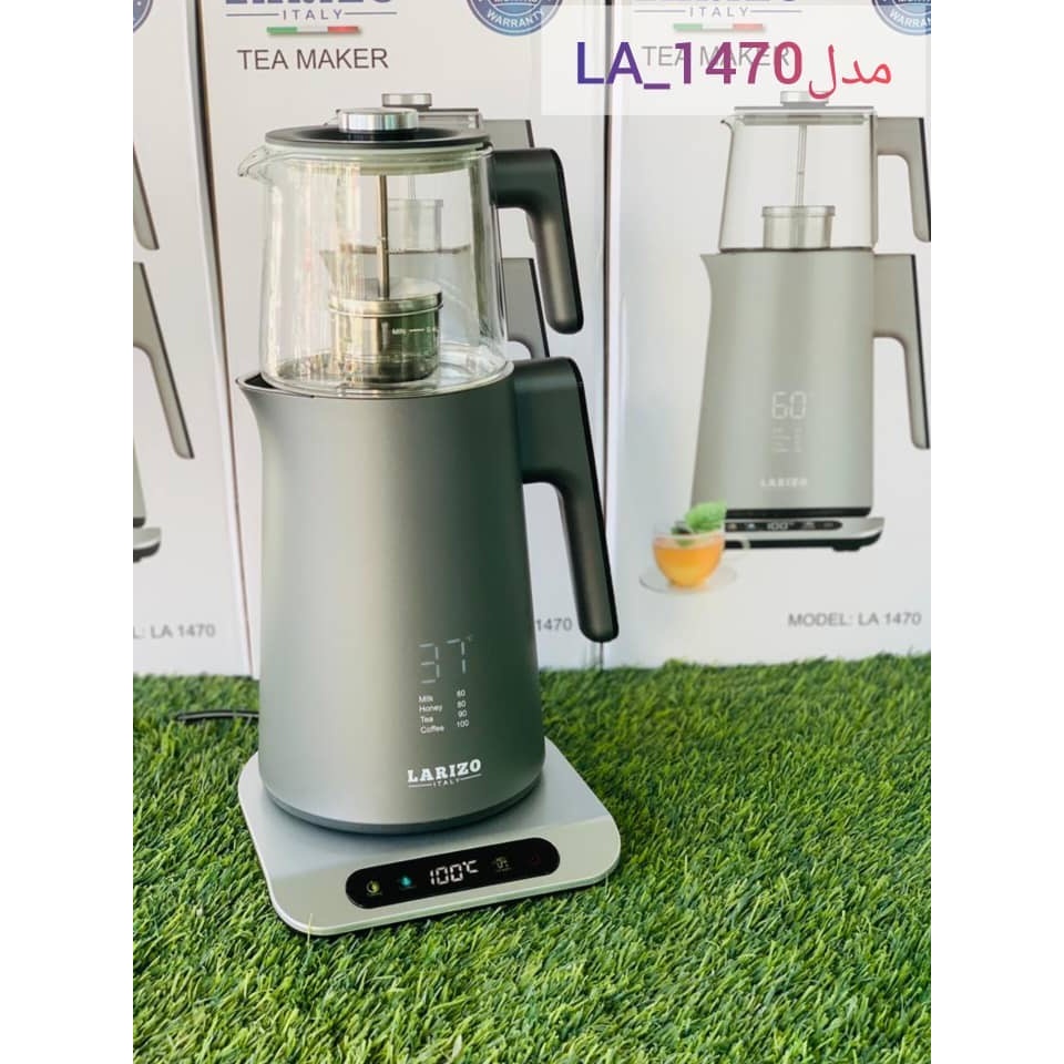 چای ساز لاریزو مدل LA-1470 ظرفیت 1.8 لیتر با کتری استیل ضد زنگ