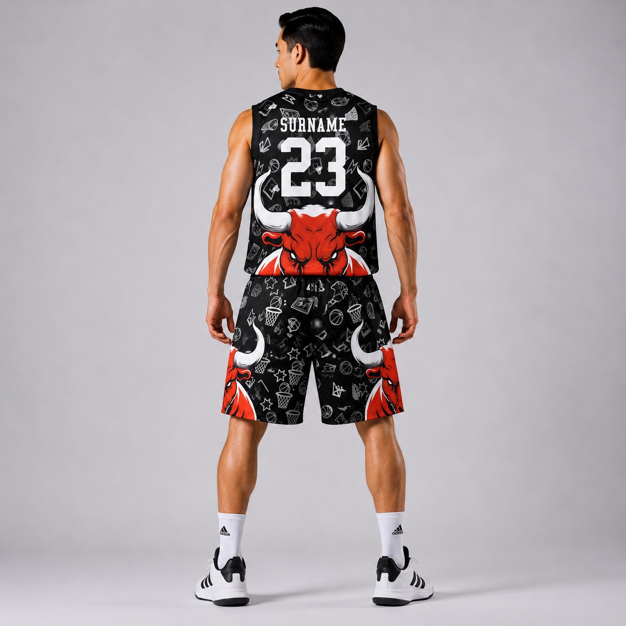 ست حلقه ای و شلوارک طرح Chicago Bulls