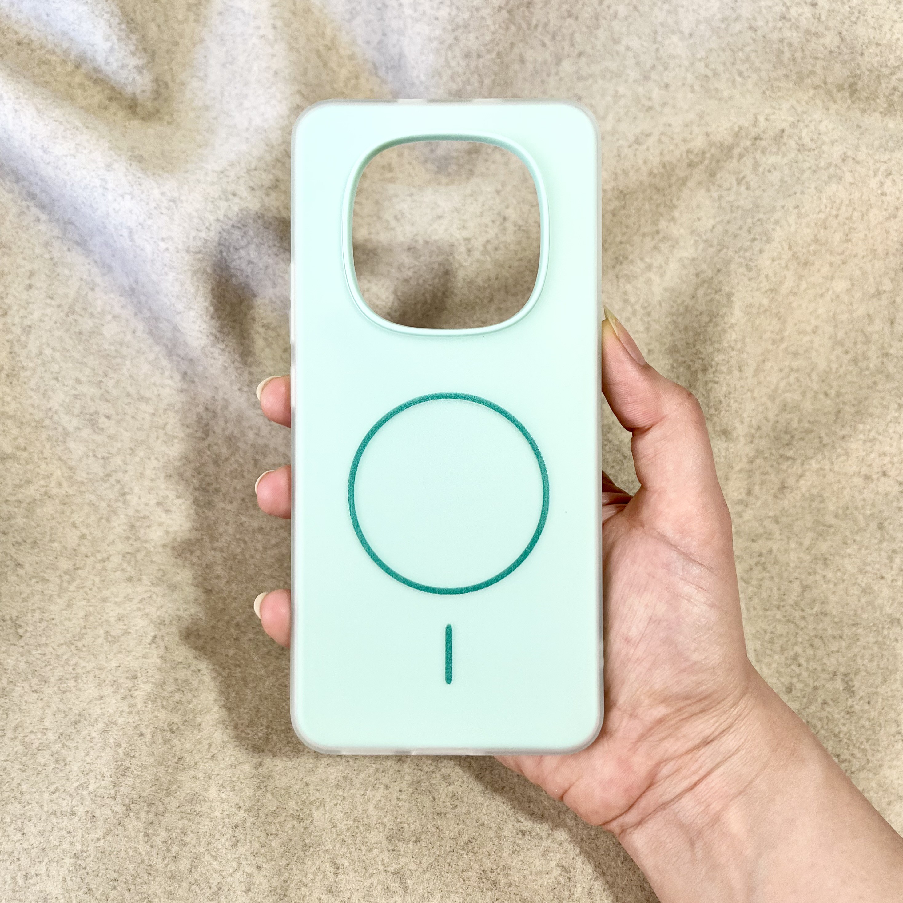 قاب دو لایه مات طرح مگ سیف Xiaomi Redmi Note 15 - سبز پاستیلی