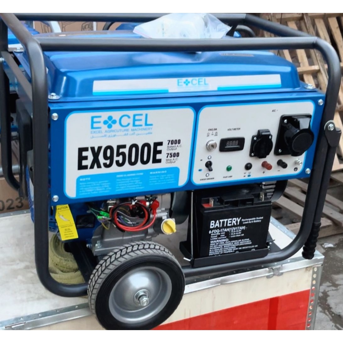 موتور برق اکسل بنزینی چرخدار 7.5کیلووات ex9500 ریموت دار