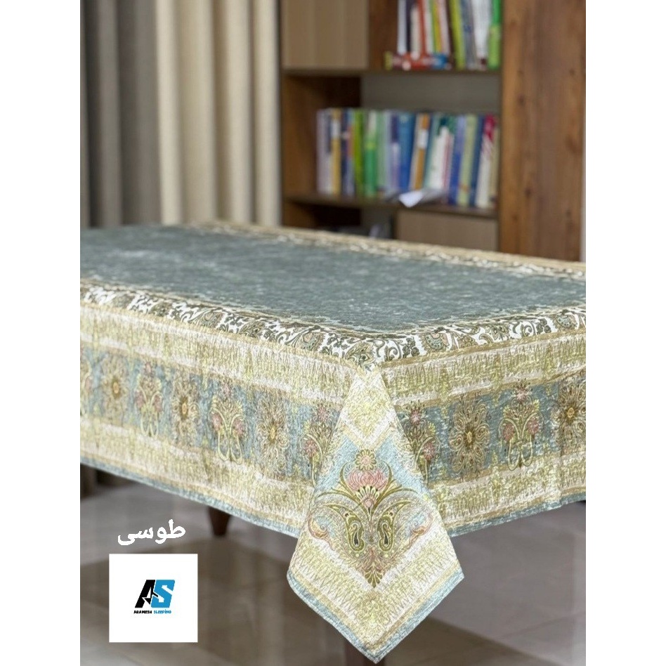 رومیزی و سفره پارچه ای ضد لک 8نفره140 250 طرح توران طوسی