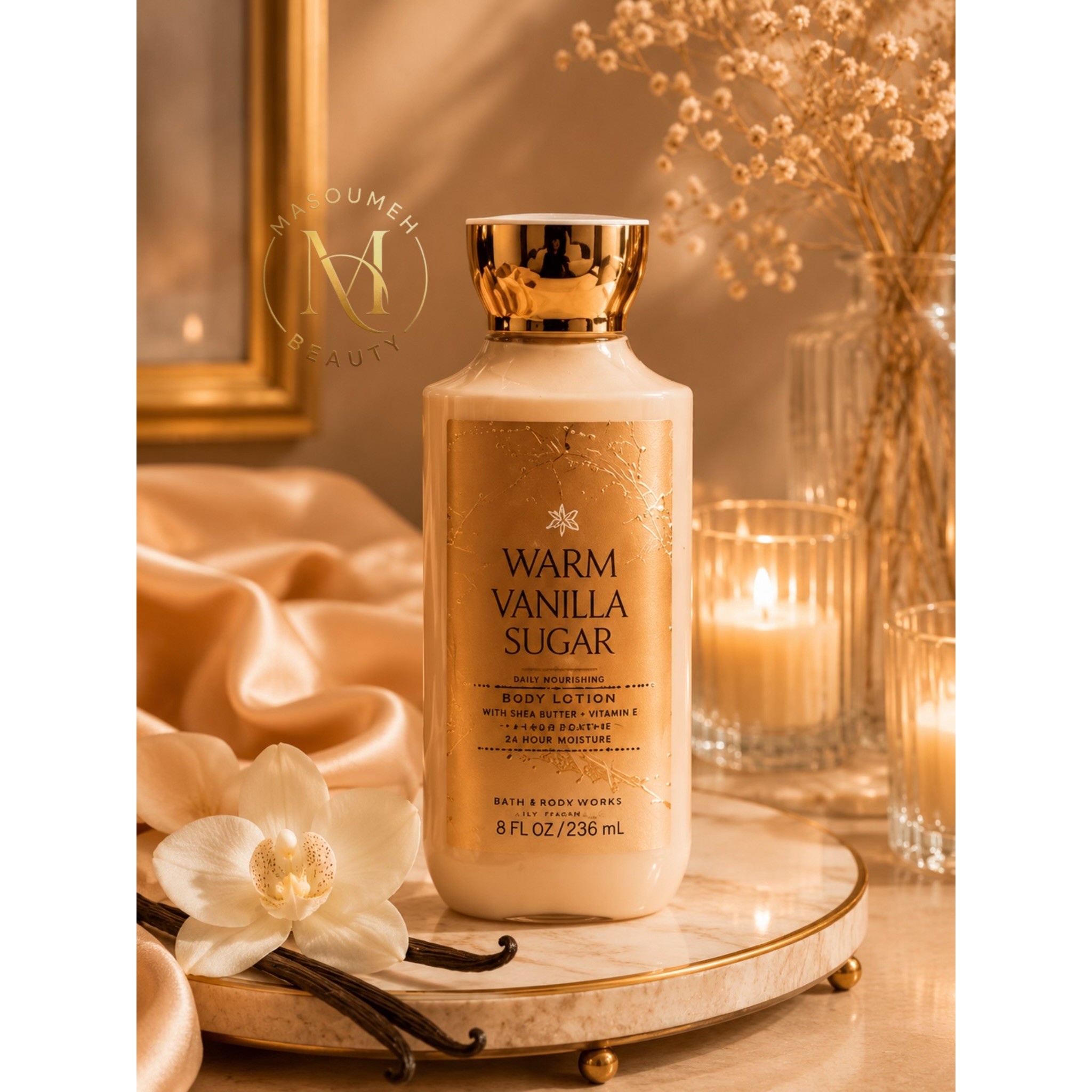 لوسیون بدن بث اند بادی ورکس مدل Warm Vanilla Sugar