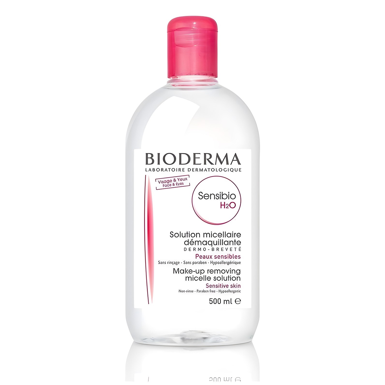 میسلار واتر بایودرما صورتی 500 میل Bioderma Sensibio H2O