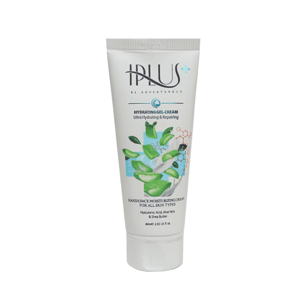 کرم ژل آبرسان آلوئه ورا و هیالورونیک اسید 60 میلی لیتر آی پلاس Aloe Vera And Hyaluronic Acid Moisturizing Gel Cream I...